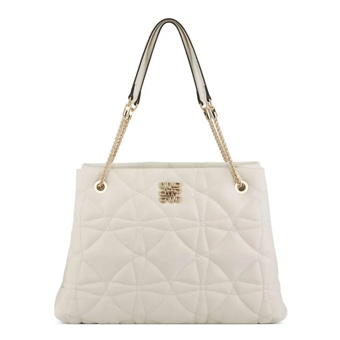Mariam Quilted Shopper Chic Cream WomenMen Nine West Totes and Backpacks