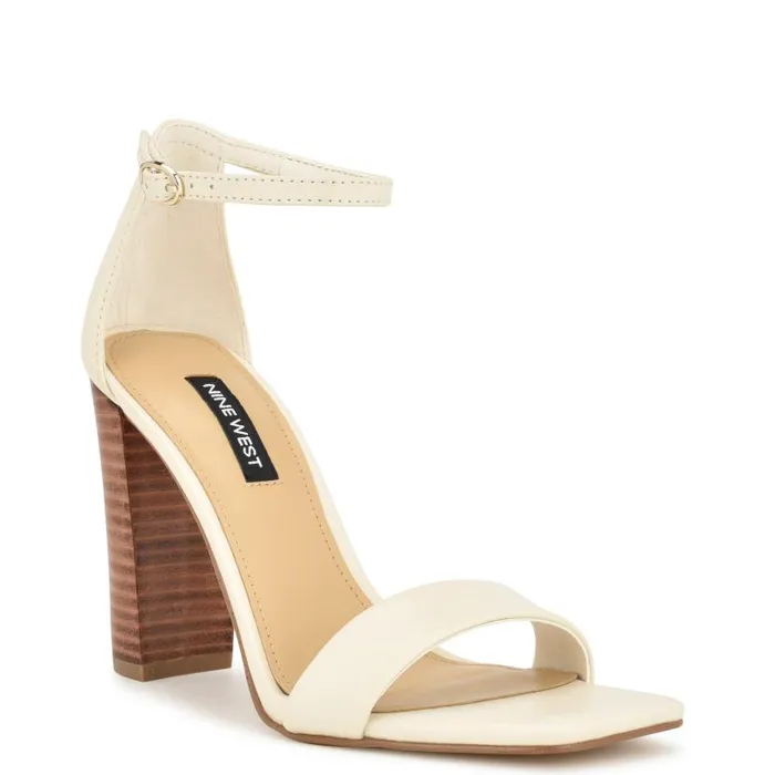 Marrie Ankle Strap Sandals Ivory Lace Women Nine West Sandals