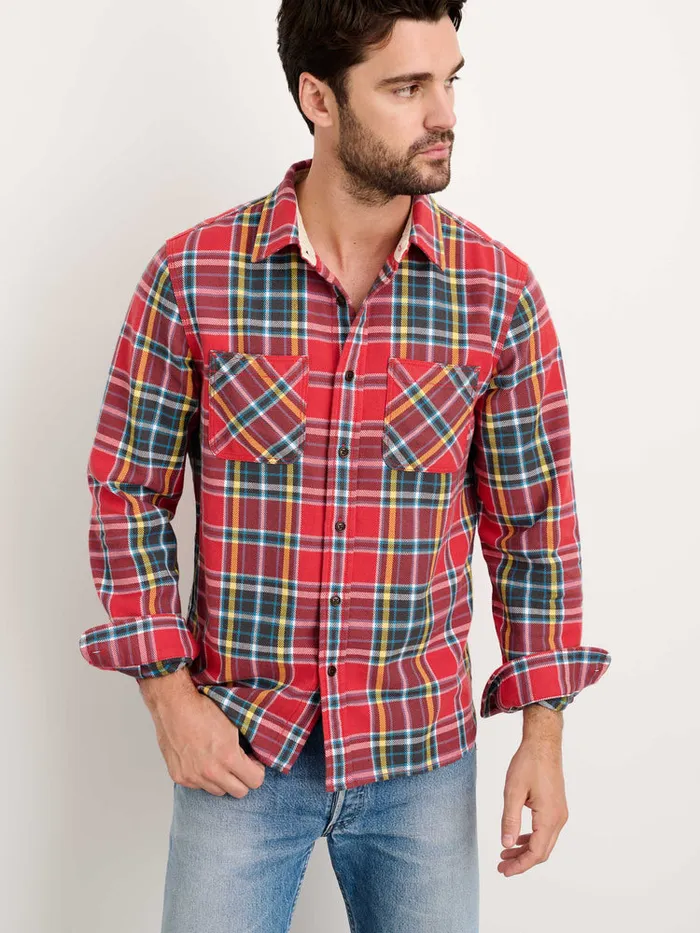 Men Alex Mill Shirts Chore Shirt In Red Plaid Flannel