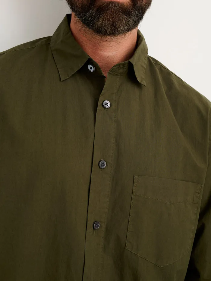 Men Alex Mill Shirts Easy Shirt In Paper Poplin Military Olive