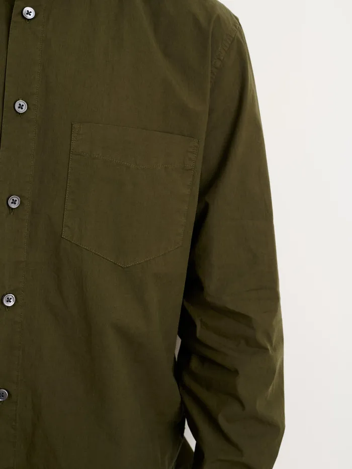 Men Alex Mill Shirts Easy Shirt In Paper Poplin Military Olive