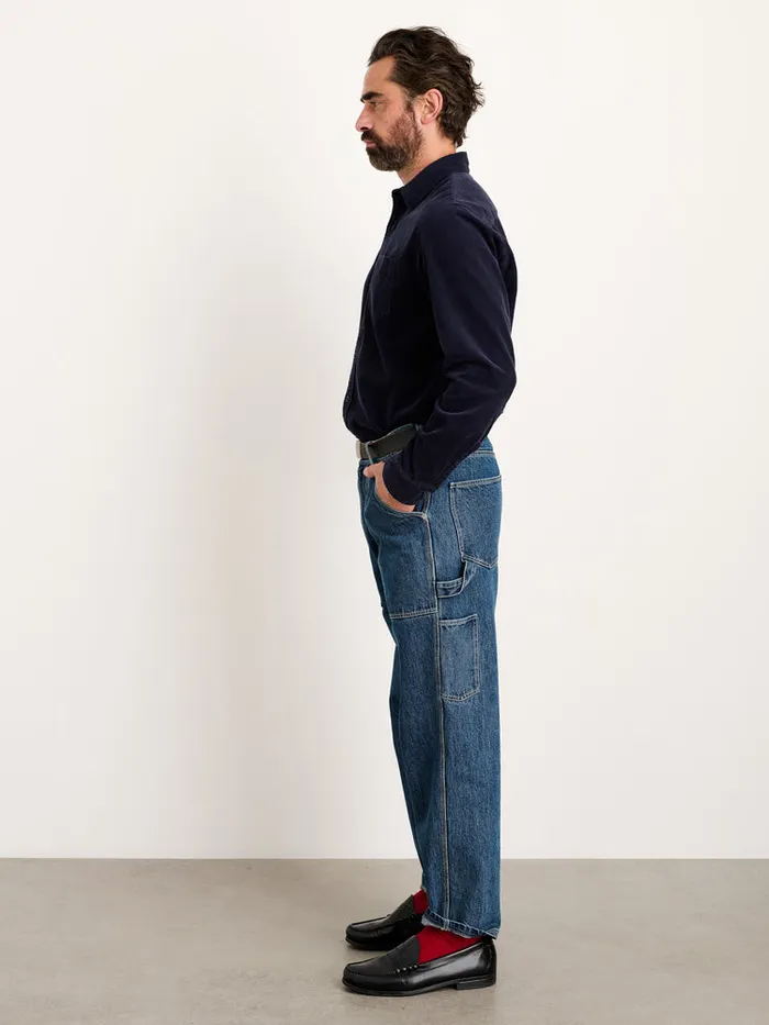 Men Alex Mill Shirts Mill Shirt In Fine Wale Corduroy Navy
