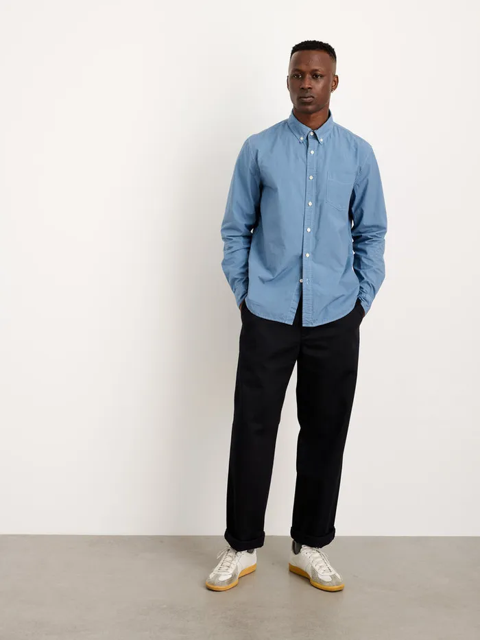Men Alex Mill Shirts Mill Shirt In Paper Poplin Faded Delft Blue