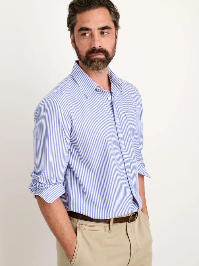 Men Alex Mill Shirts Mill Shirt In Striped Portuguese Poplin Bluewhite
