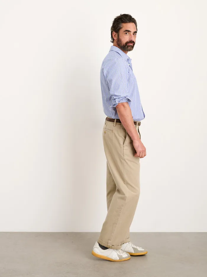 Men Alex Mill Shirts Mill Shirt In Striped Portuguese Poplin Bluewhite