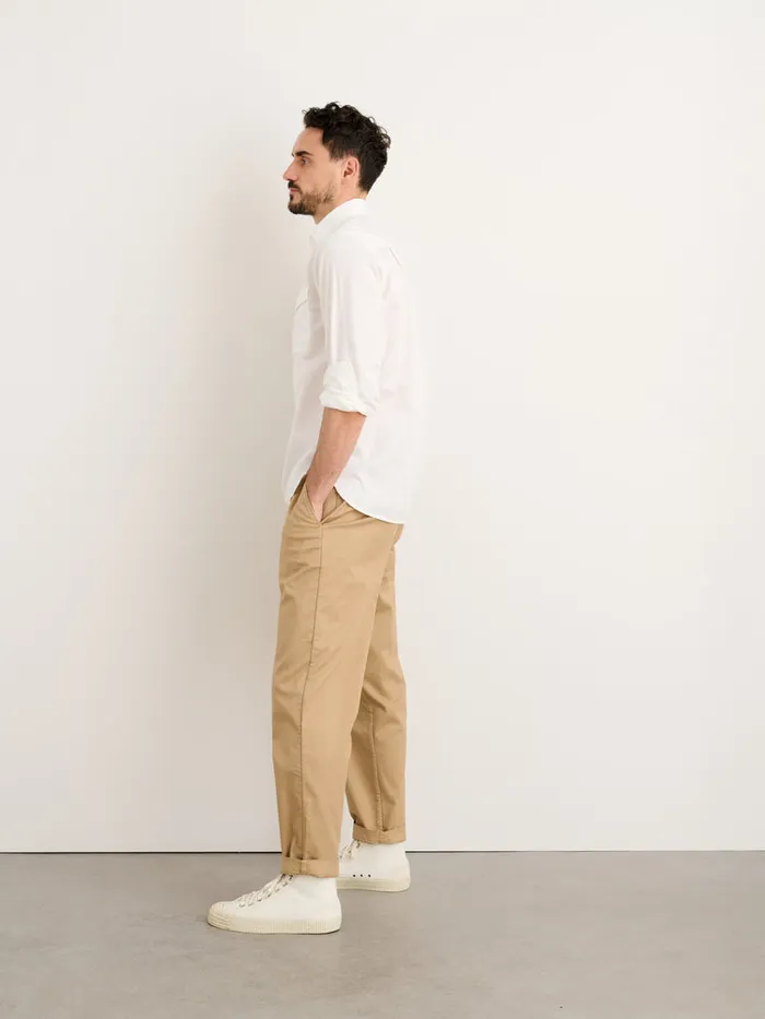 Men Alex Mill Shirts Popover Shirt In Cotton Twill White