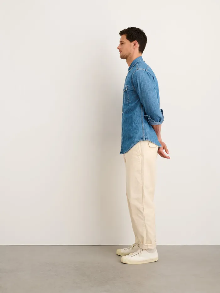 Men Alex Mill Shirts Work Shirt In Washed Denim