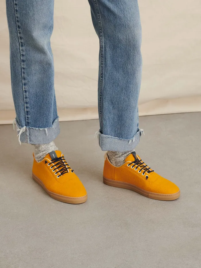 Men Alex Mill Shoes Baabuk For Alex Mill Wool Sneakers Marigold