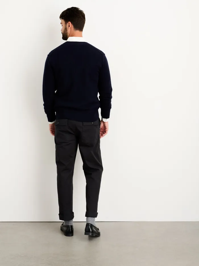Men Alex Mill Sweaters Sweatshirts Ellsworth Reverse Seam Cardigan In Merino Wool Navy