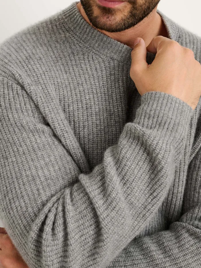 Men Alex Mill Sweaters Sweatshirts Jordan Sweater In Washed Cashmere Heather Grey