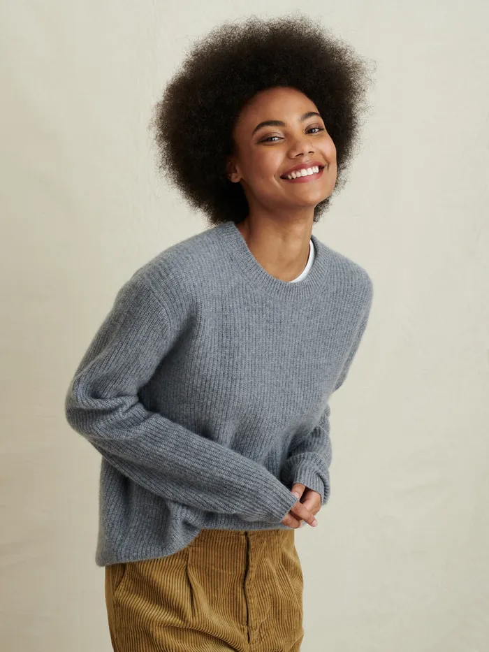 Men Alex Mill Sweaters Sweatshirts Jordan Sweater In Washed Cashmere Heather Grey