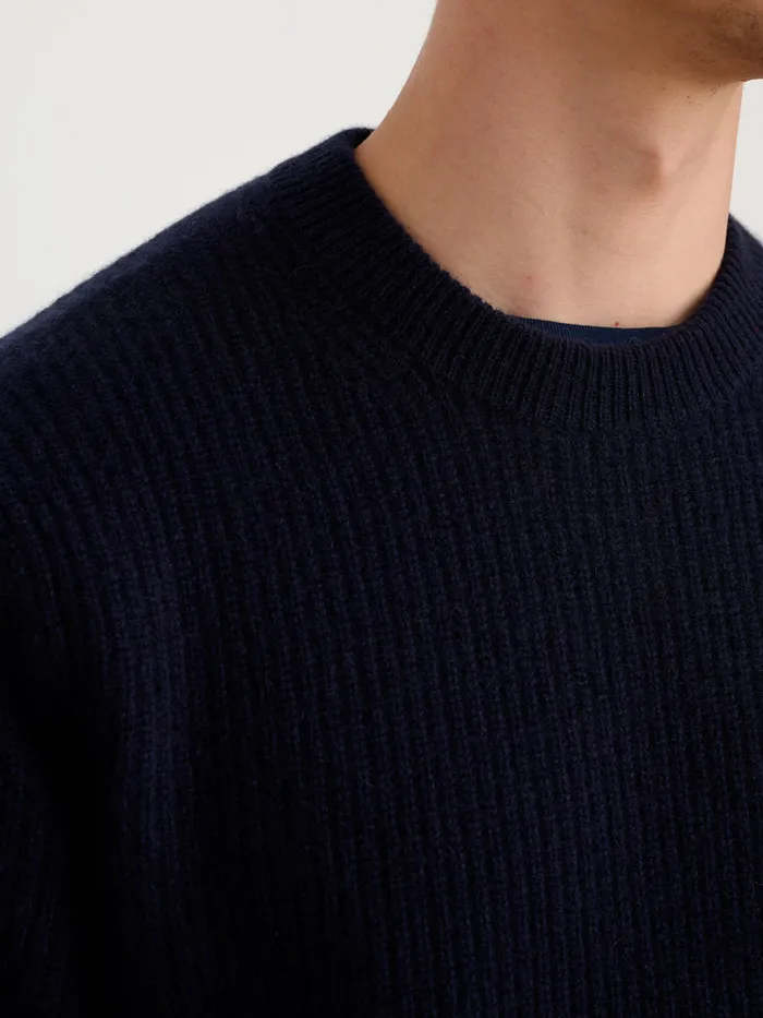 Men Alex Mill Sweaters Sweatshirts Jordan Sweater In Washed Cashmere Navy
