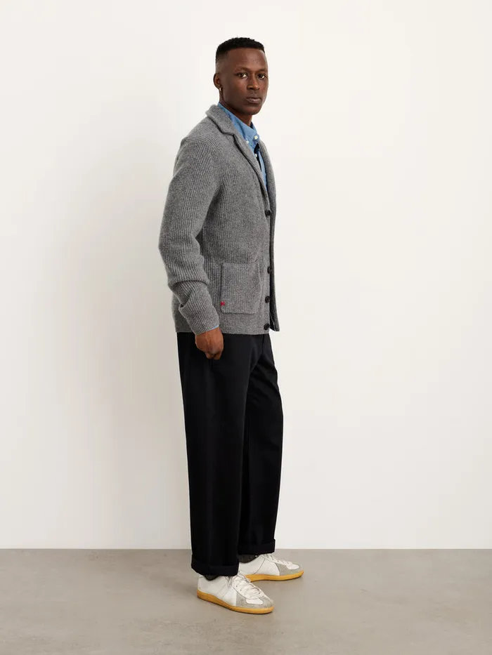 Men Alex Mill Sweaters Sweatshirts Mitchell Cardigan In Washed Cashmere Heather Pewter