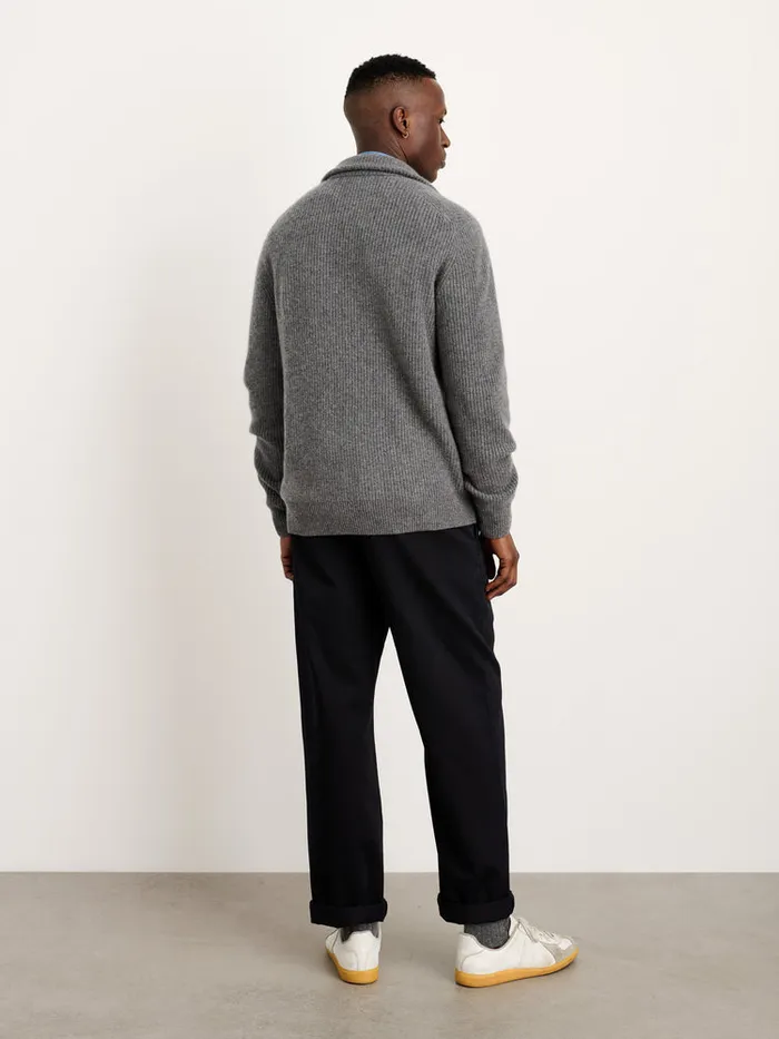 Men Alex Mill Sweaters Sweatshirts Mitchell Cardigan In Washed Cashmere Heather Pewter
