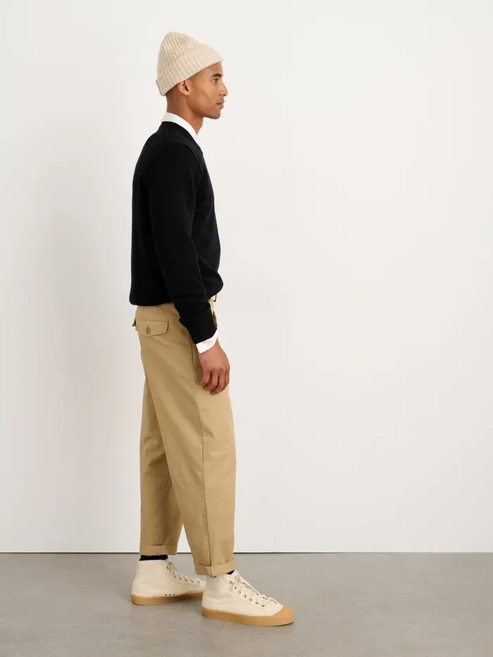 Men Alex Mill Sweaters Sweatshirts Reverse Seam Sweater In Superfine Merino Wool Black