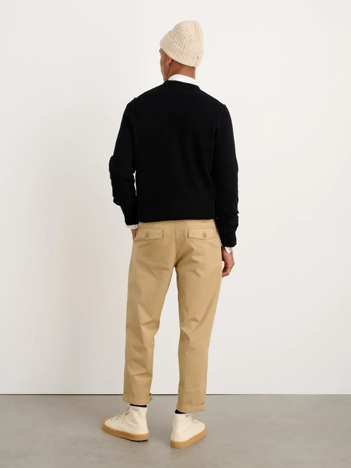 Men Alex Mill Sweaters Sweatshirts Reverse Seam Sweater In Superfine Merino Wool Black