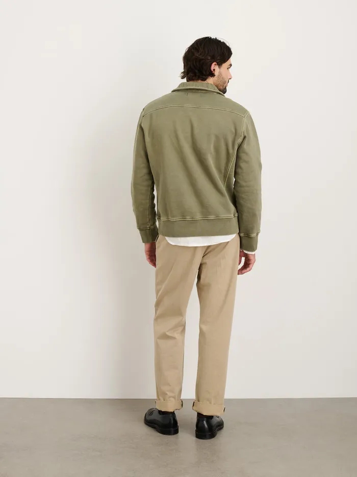 Men Alex Mill Sweaters Sweatshirts Som Half Zip Sweatshirt In Fleece Olive