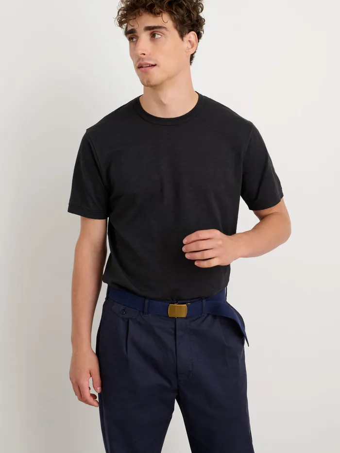 Men Alex Mill Tees Polos Standard T Shirt In Slub Cotton Black