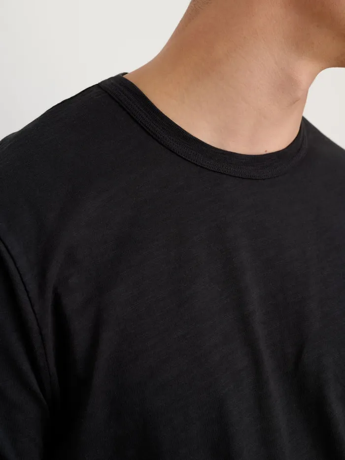Men Alex Mill Tees Polos Standard T Shirt In Slub Cotton Black