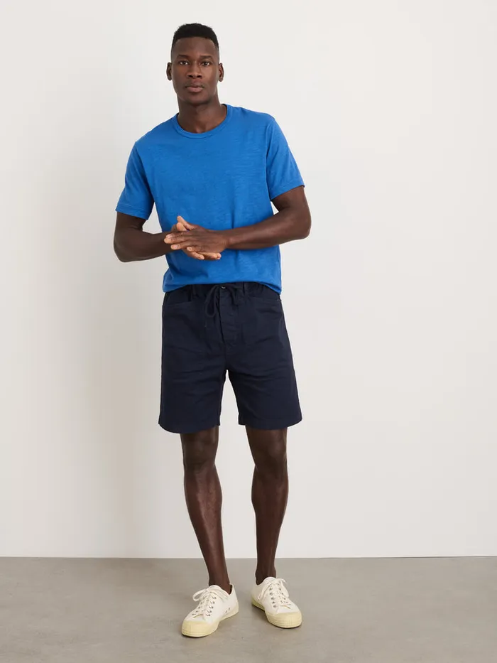Men Alex Mill Tees Polos Standard T Shirt In Slub Cotton Washed Cobalt