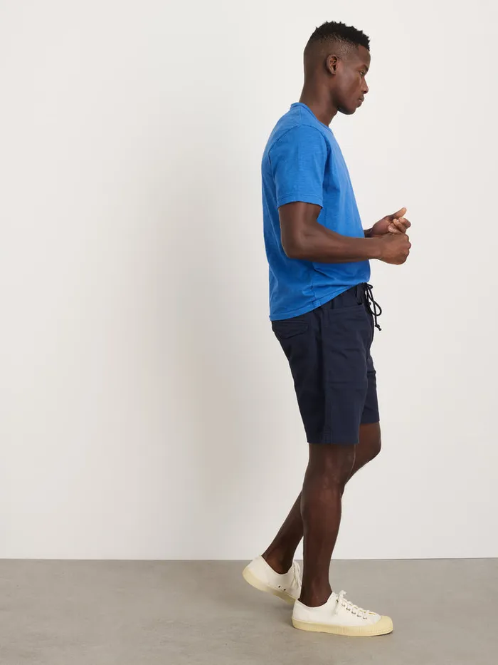 Men Alex Mill Tees Polos Standard T Shirt In Slub Cotton Washed Cobalt