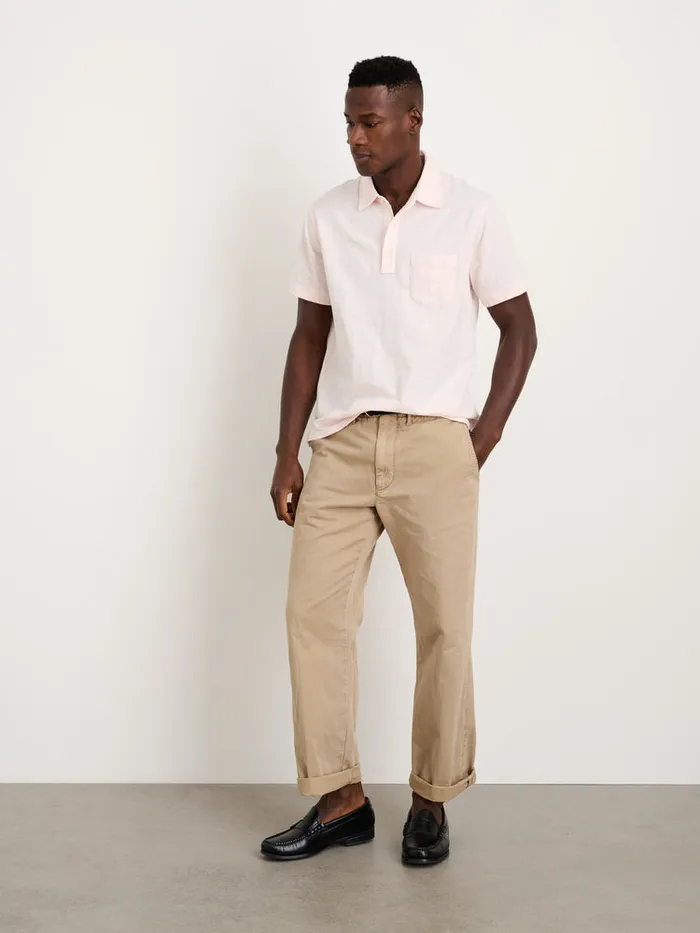 Men Alex Mill Tees Polos The Standard Polo In Slub Cotton Rose Water