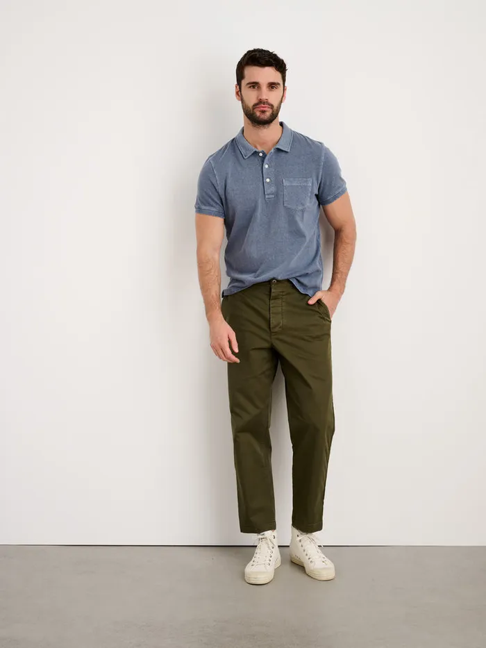 Men Alex Mill Tees Polos Vintage Wash Polo Faded Blue
