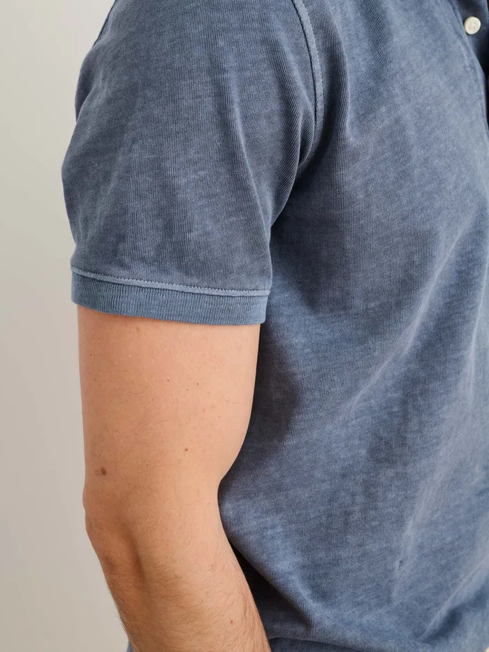 Men Alex Mill Tees Polos Vintage Wash Polo Faded Blue