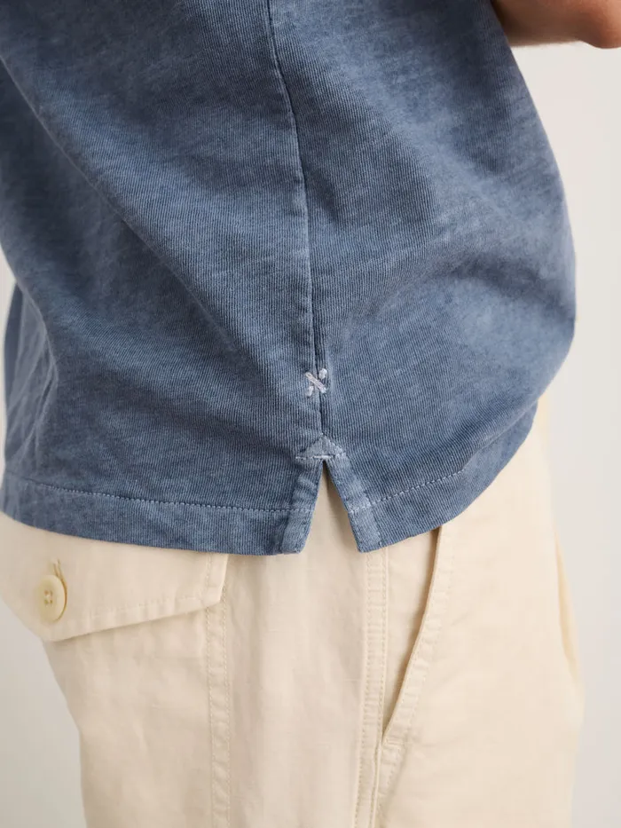 Men Alex Mill Tees Polos Vintage Wash Polo Faded Blue