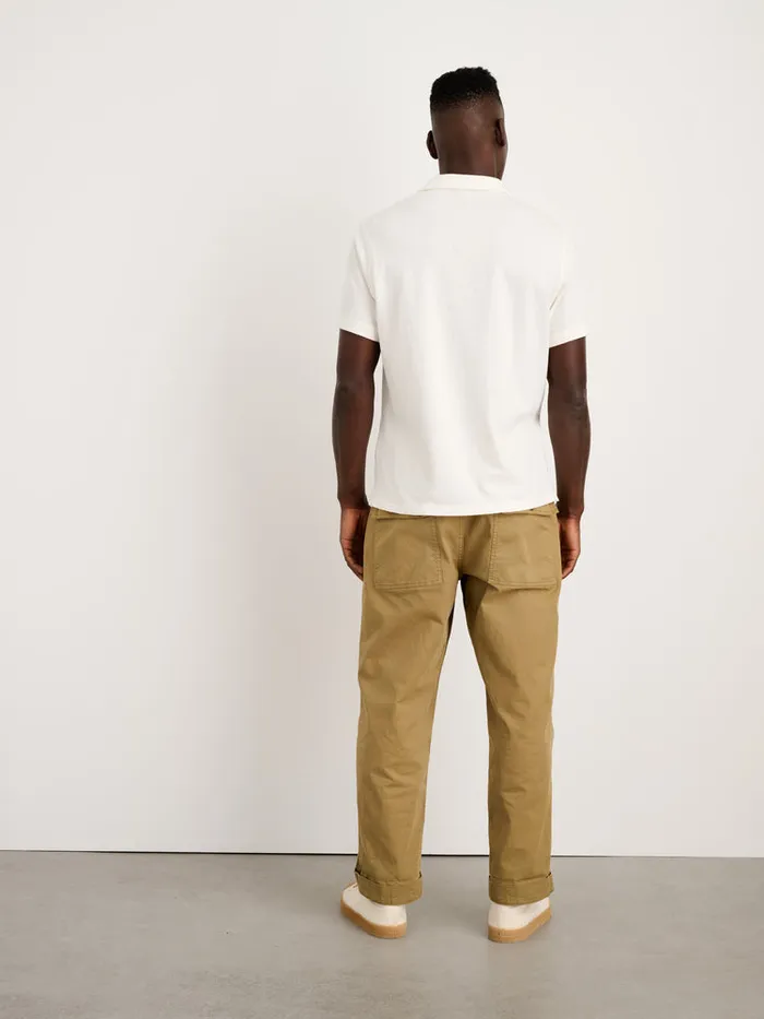 Men Alex Mill Tees Polos Vintage Wash Polo Off White