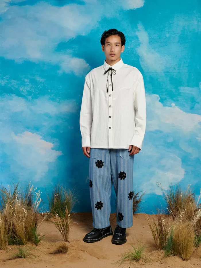 Men Arlo Western Shirt Pearled White Sister Jane Shirts