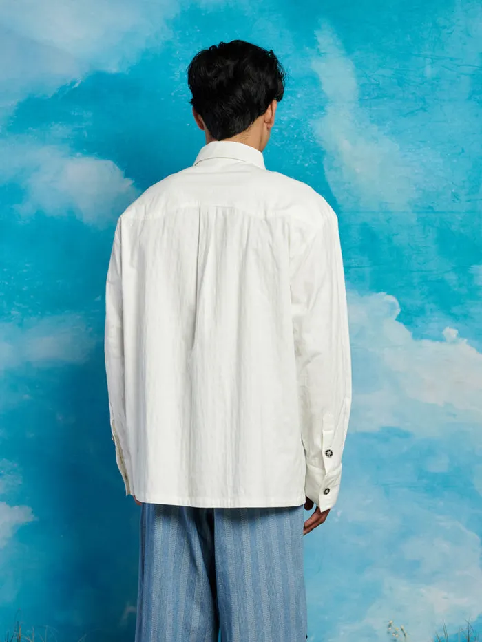 Men Arlo Western Shirt Pearled White Sister Jane Shirts