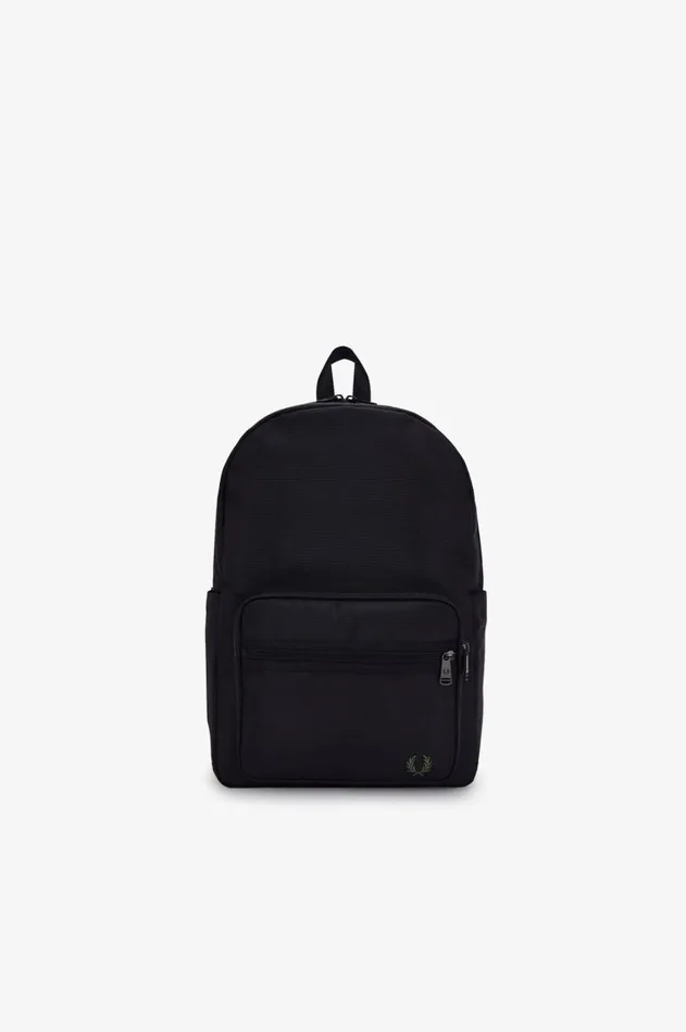 Men Bags Fred Perry Ballistic Nylon Backpack Black
