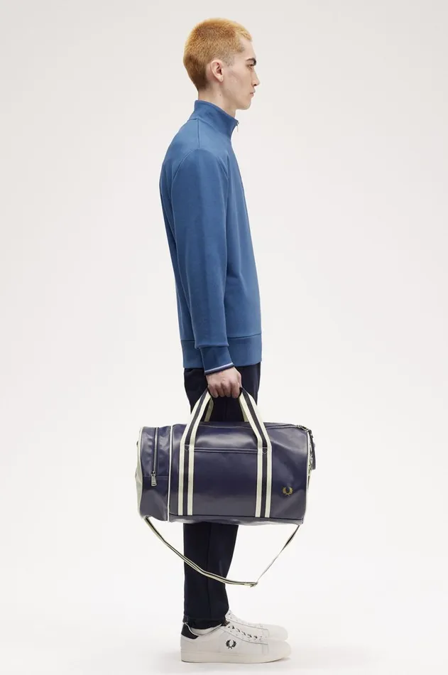 Men Bags Fred Perry Classic Barrel Bag Carbon Blueecru