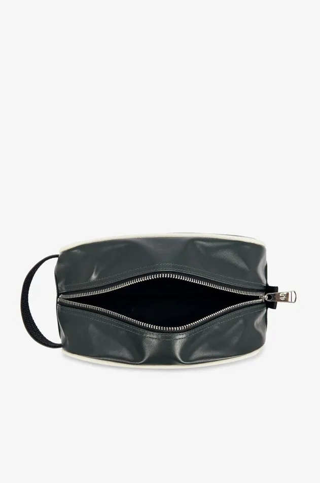 Men Bags Fred Perry Coated Polyester Wash Bag Night Greenecru