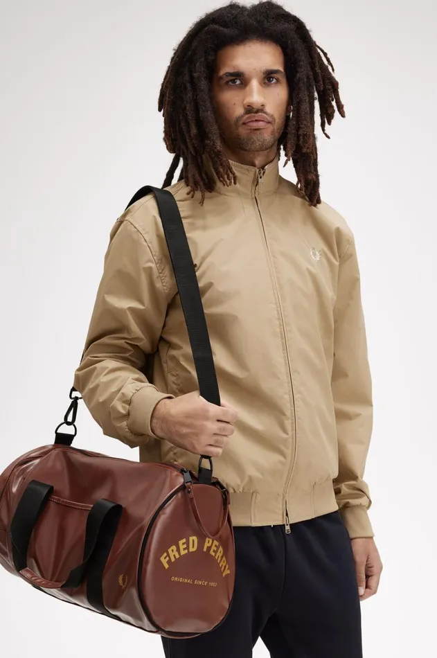 Men Bags Fred Perry Tonal Barrel Bag Whisky Brown