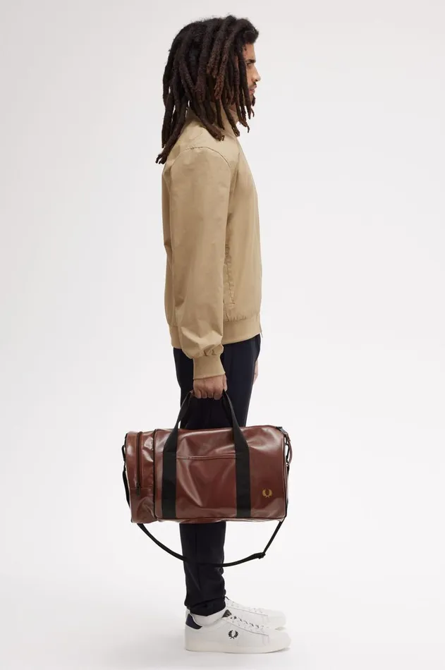 Men Bags Fred Perry Tonal Barrel Bag Whisky Brown