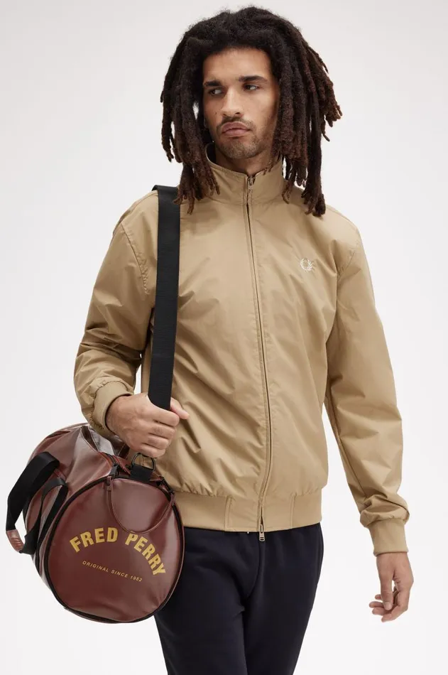 Men Bags Fred Perry Tonal Barrel Bag Whisky Brown