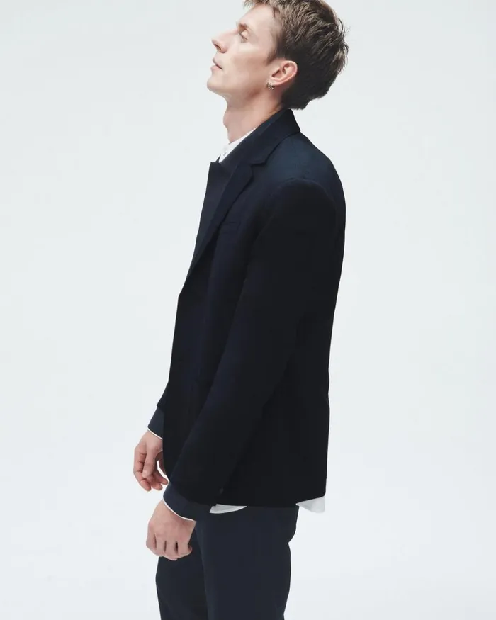 Men Blazers Rag 038 Bone Shift Wool Blazer Navy