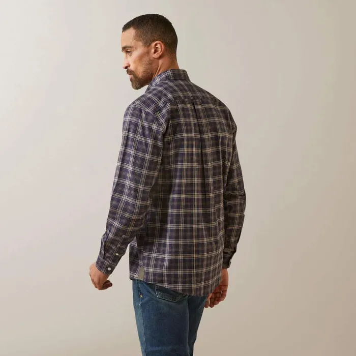 Men Button Down Shirts Ariat Clement Shirt Navy Plaid