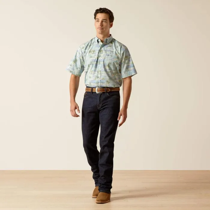 Men Button Down Shirts Ariat Edwind Classic Fit Shirt Blue Heaven Men Button Down Shirts Ariat Edwind Classic Fit Shirt Blue Heaven