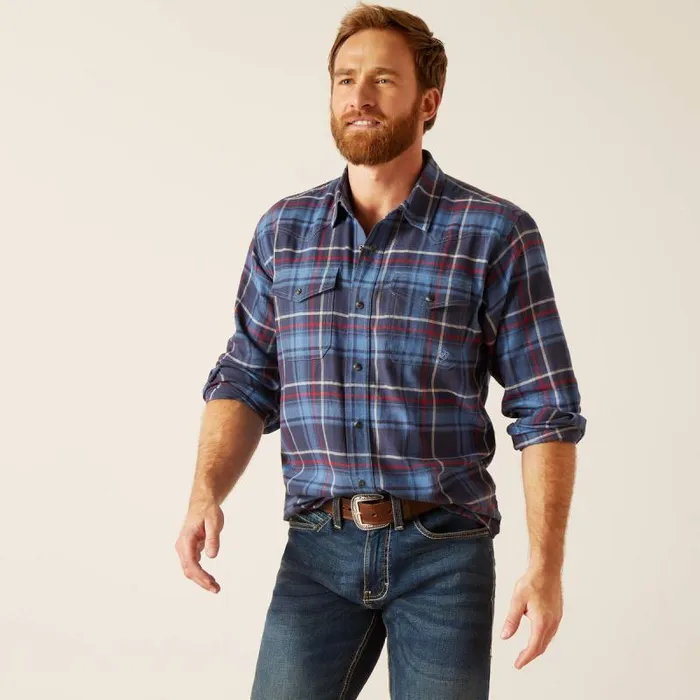 Men Button Down Shirts Ariat Harim Retro Fit Shirt Mood Inigo