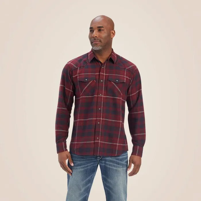 Men Button Down Shirts Ariat Heath Retro Fit Shirt Phantom