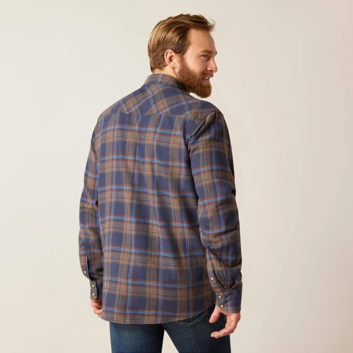 Men Button Down Shirts Ariat Hendrix Retro Fit Shirt Mood Indigo Men Button Down Shirts Ariat Hendrix Retro Fit Shirt Mood Indigo