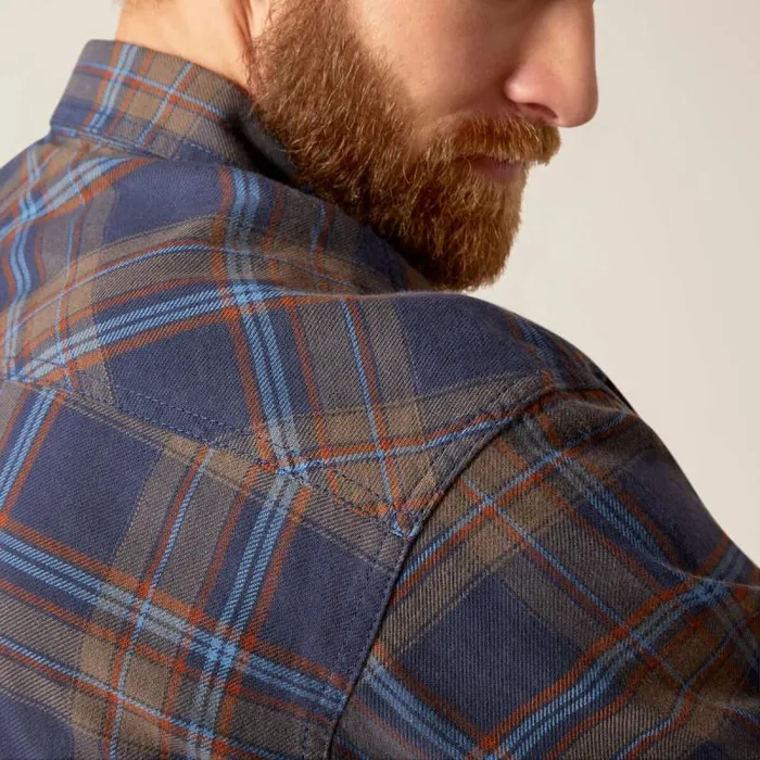 Men Button Down Shirts Ariat Hendrix Retro Fit Shirt Mood Indigo Men Button Down Shirts Ariat Hendrix Retro Fit Shirt Mood Indigo