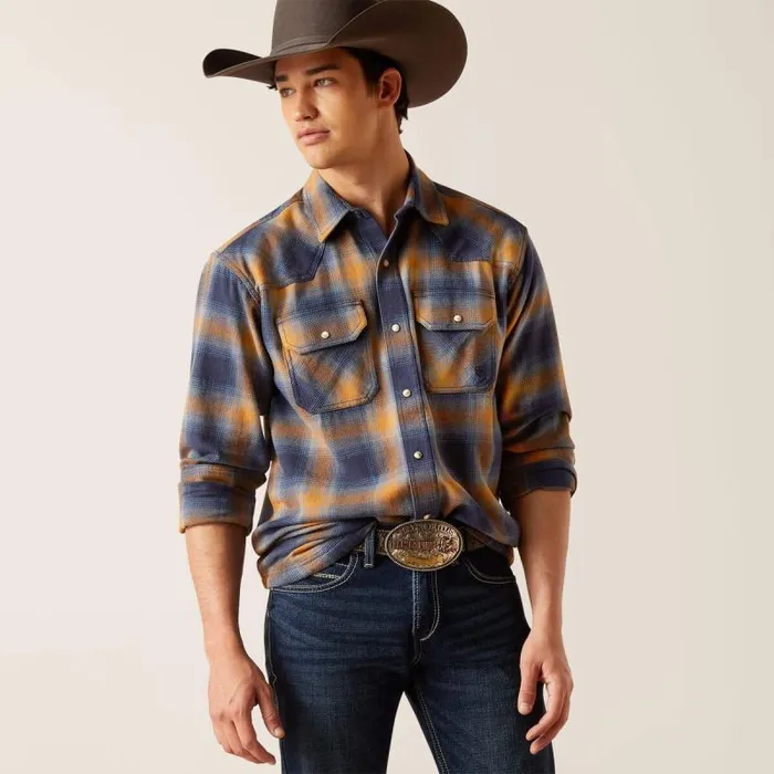 Men Button Down Shirts Ariat Hershel Retro Fit Shirt Comb Honey