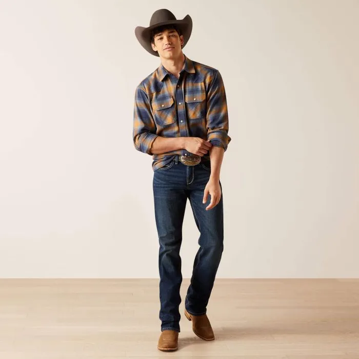 Men Button Down Shirts Ariat Hershel Retro Fit Shirt Comb Honey Men Button Down Shirts Ariat Hershel Retro Fit Shirt Comb Honey