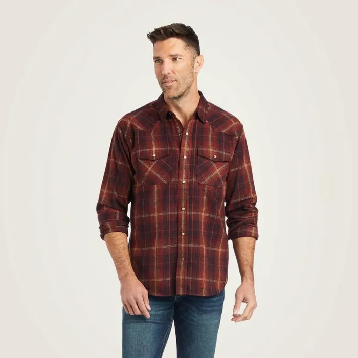 Men Button Down Shirts Ariat Hiller Retro Fit Shirt Rubaiyat