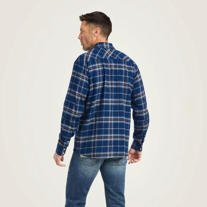 Men Button Down Shirts Ariat Holcombe Retro Fit Shirt Estate Blue Men Button Down Shirts Ariat Holcombe Retro Fit Shirt Estate Blue