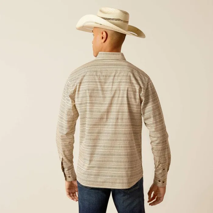 Men Button Down Shirts Ariat Marvin Stretch Modern Fit Shirt Sandshell